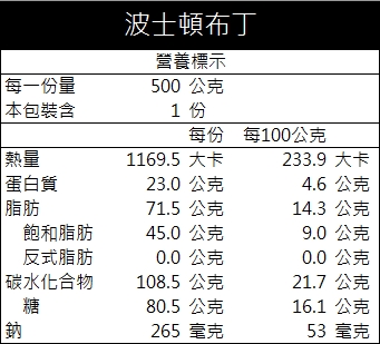 波士頓蛋糕(布丁) (彌月)